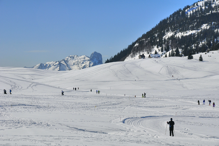 Glieres plaine de Dran hiver