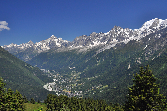 Vallee Chamonix vue du Prarion