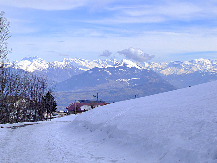 Chaine Mont Blanc depuis Croisette